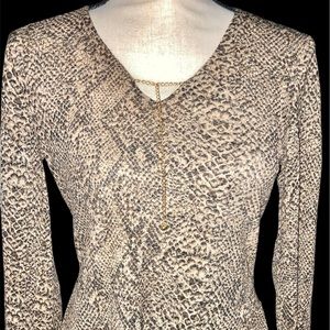 CDC Animal Print Skirt Suit. 🐆 Size 4.